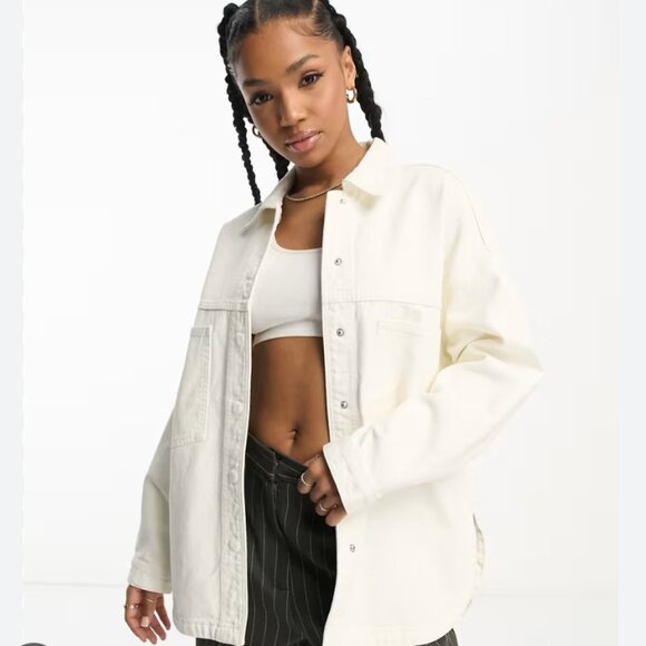 Stradivarius twill oversized shacket/overshirt - Picture 7 of 7